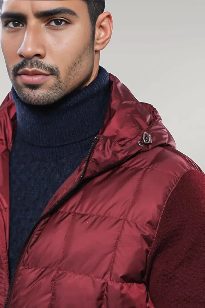 WSS Hooded Burgundy Coat Jacket  - Singen